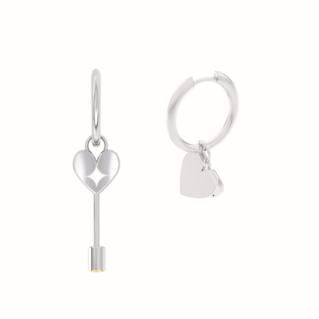 Kółka w kształcie kluczy i serduszek