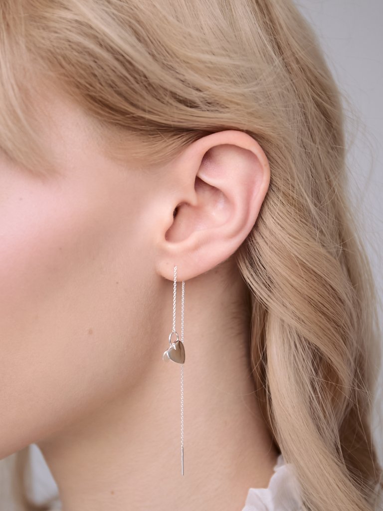 Kolczyki z serduszkami Threader