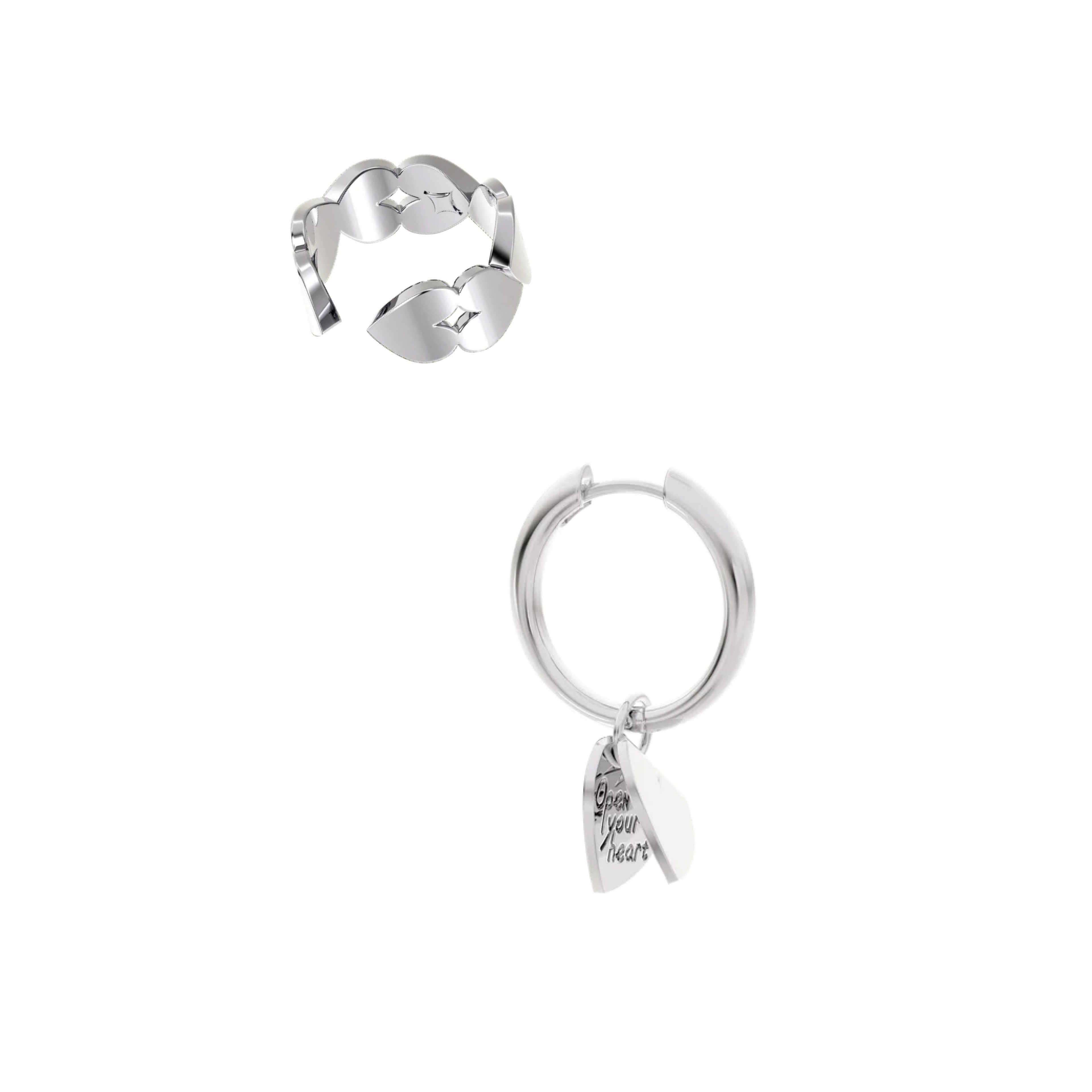 Ear Styling Hearts Set