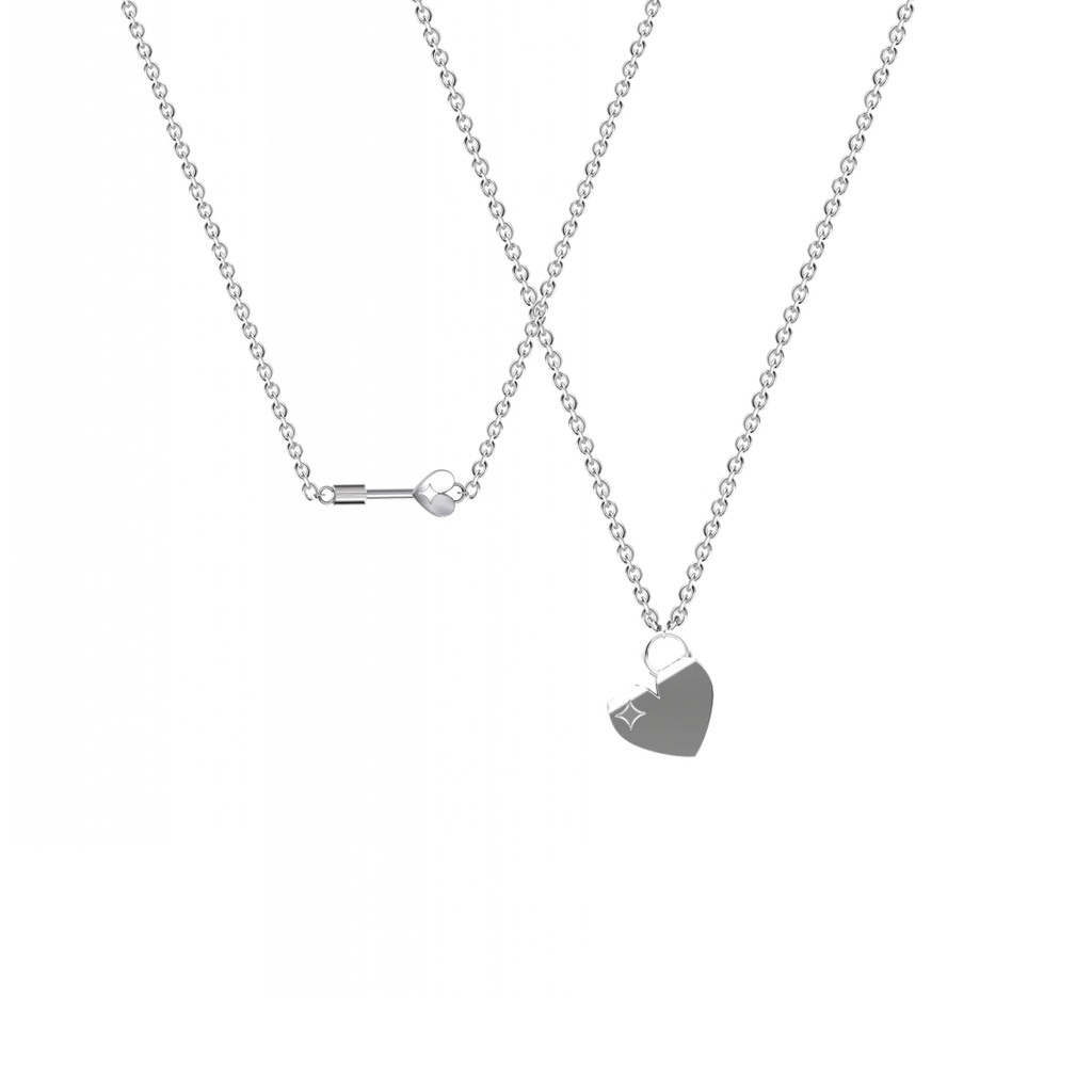 Key & Heart Pendant Set