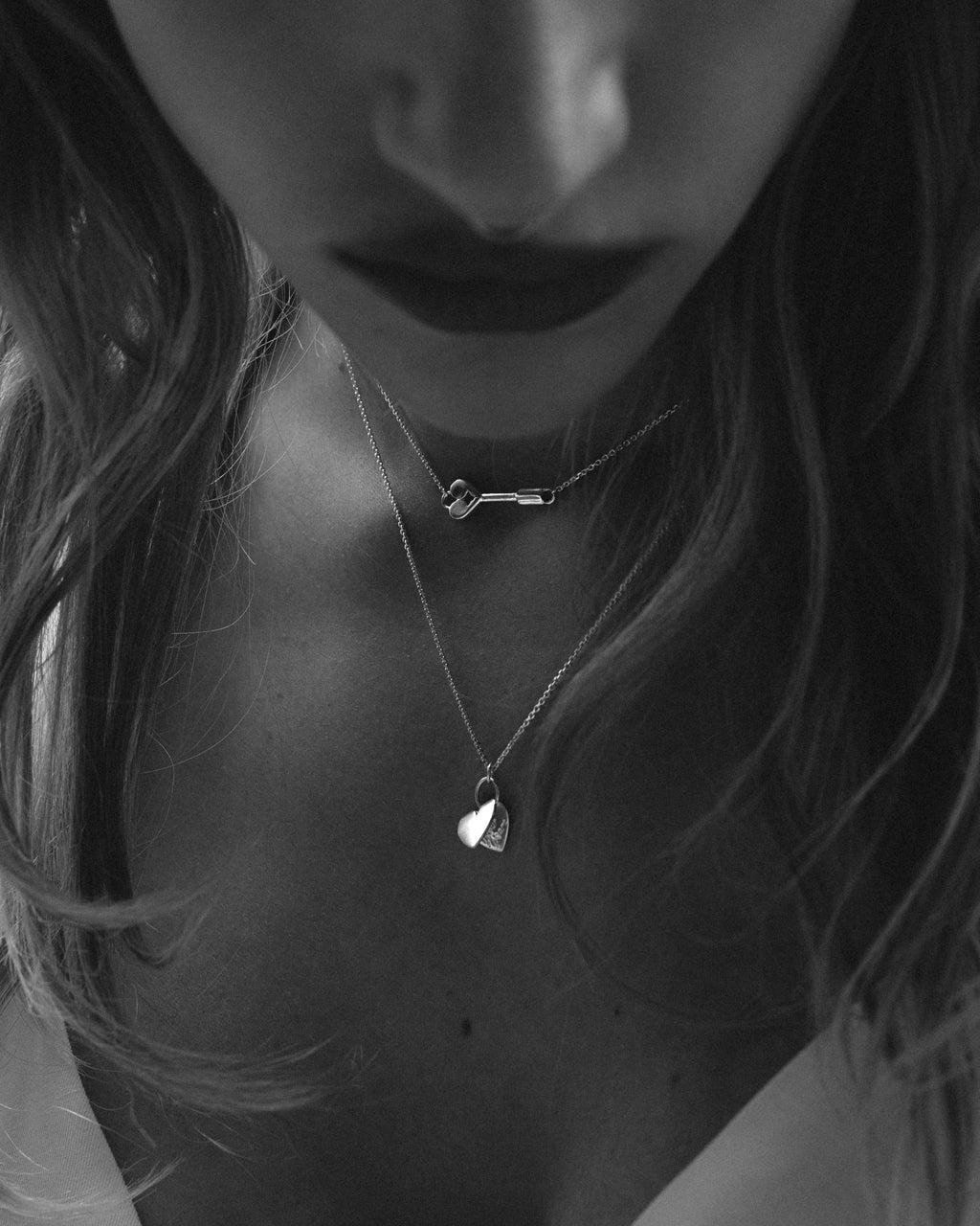 Key & Heart Pendant Set